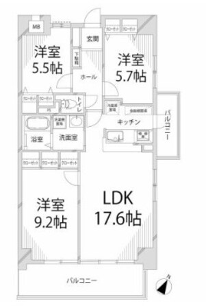 飾磨駅 徒歩7分 2階の物件間取画像